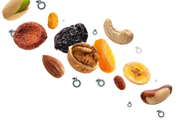 Dried fruit and nuts